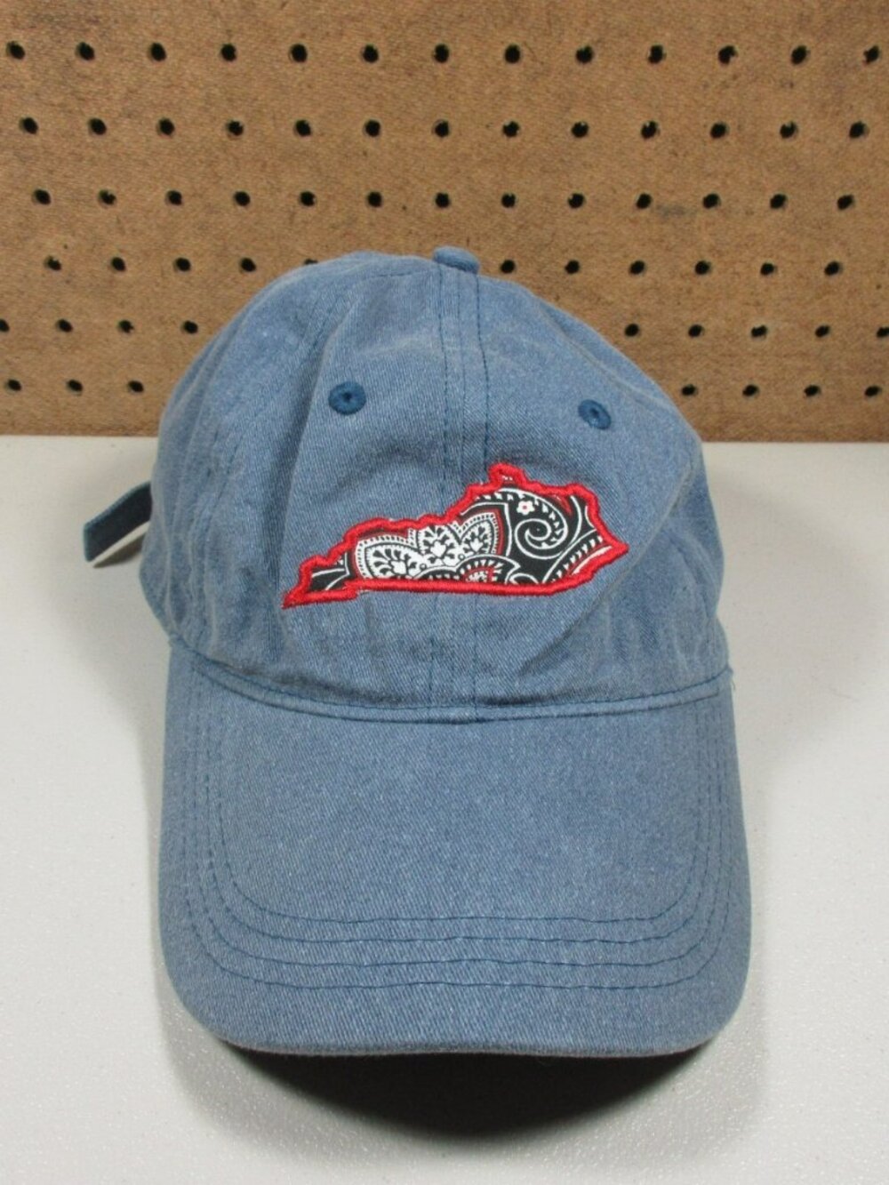 Authentic Pigment womens blue Kentucky KY paisley strapback hat OS